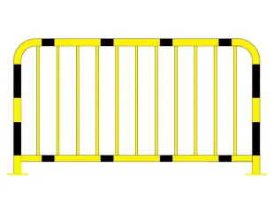 Bariera chodnikowa U-11a szczeblinkowa | na stopie, żółto-czarna